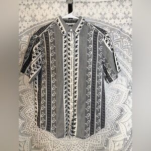 Cabin Creek Black and White Striped Shirt